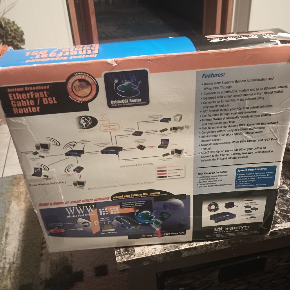 Linksys Blue Instant Broadband Router - Picture 2 of 3